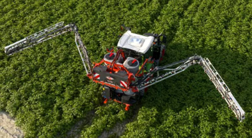 Hydraulické skládání a rozkládání ramen